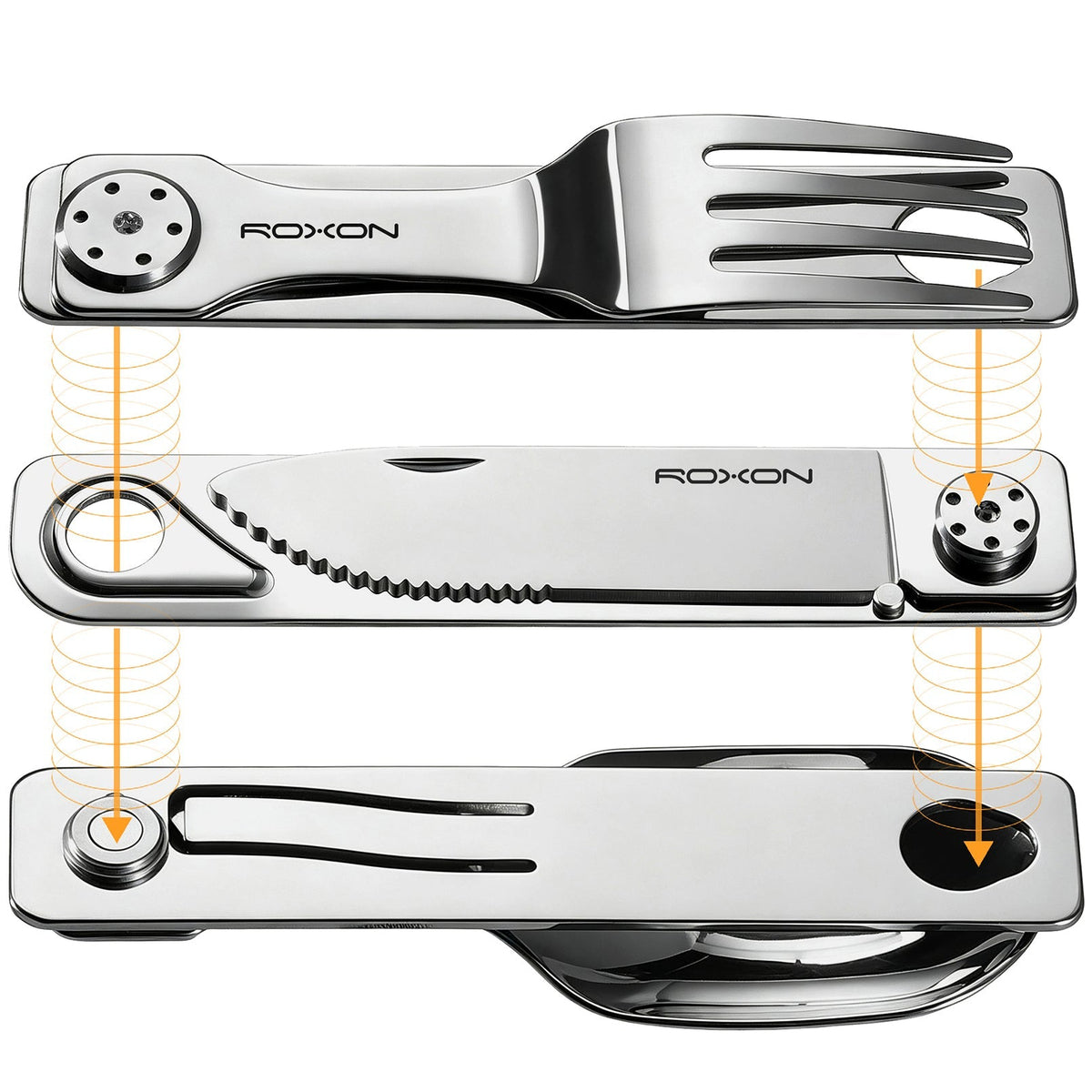 C1S 3-in-1 Folding Cutlery Travel Set