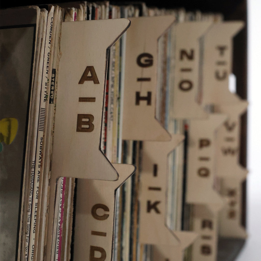 The Vinyl Record Dividers: Baltic Birch A-Z Organizers